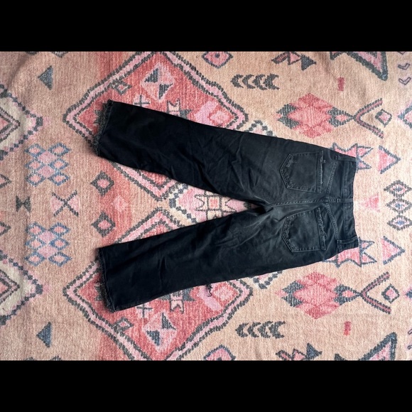 Free People Distressed Wide Leg Cropped Jeans ⭐️ Size 26 ⭐️ Button Fly - Picture 6 of 6